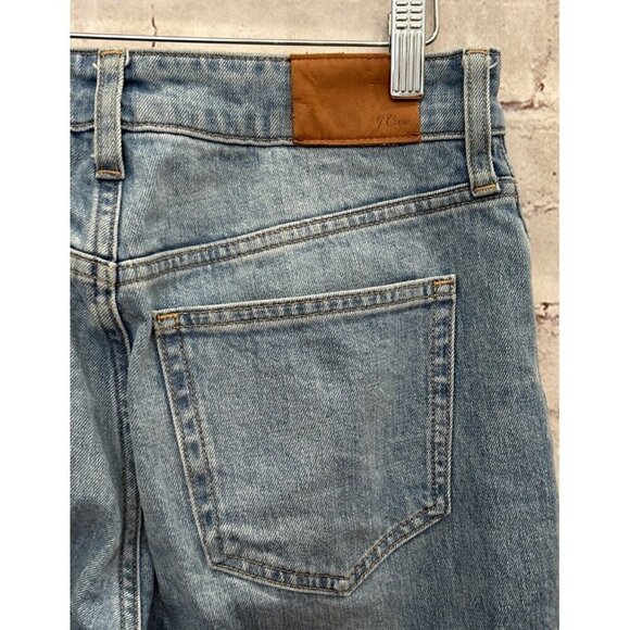 J Crew Womens Classic Straight Jeans Size 27 High Rise Light Wash Stretch Denim - Picture 4 of 5